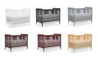 Goldzone 4in 1 Convertible Baby Crib, Wooden Baby Stuffs Converts Into Toddler Bed, Daybed, Newborn Essential with 3 Adjustable Base, Nursery Decor Necessities with Wheel & Non-Toxic Finishes, Item Weight: 36lbs, Maximum Weight Recommendation: 50lbs