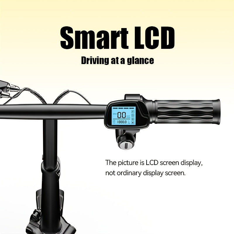 14" Lightweight And Foldable E-Bike, Max Load Capacity Of 330LBS, Rear Disc Brakes, 500W Motor, Up to 19.9MPH Speed, 6-hour Fast Charging, with Anti-theft Battery, Two Models Optional, for Commuting