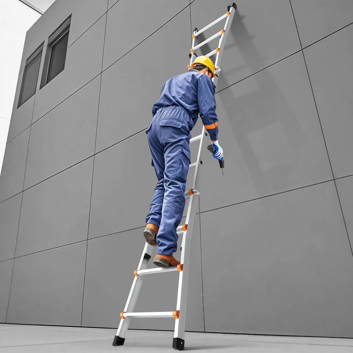 VEVOR Telescoping Ladder A Frame 9.5 FT 2880mm / 11FT 3350 mm / 13 FT 4000mm / 15.5FT 4670 mm / 17FT 5120 mm / 20FT 5990 mm/ 20.5FT 6230 mm Extension Multi-Function for Homework