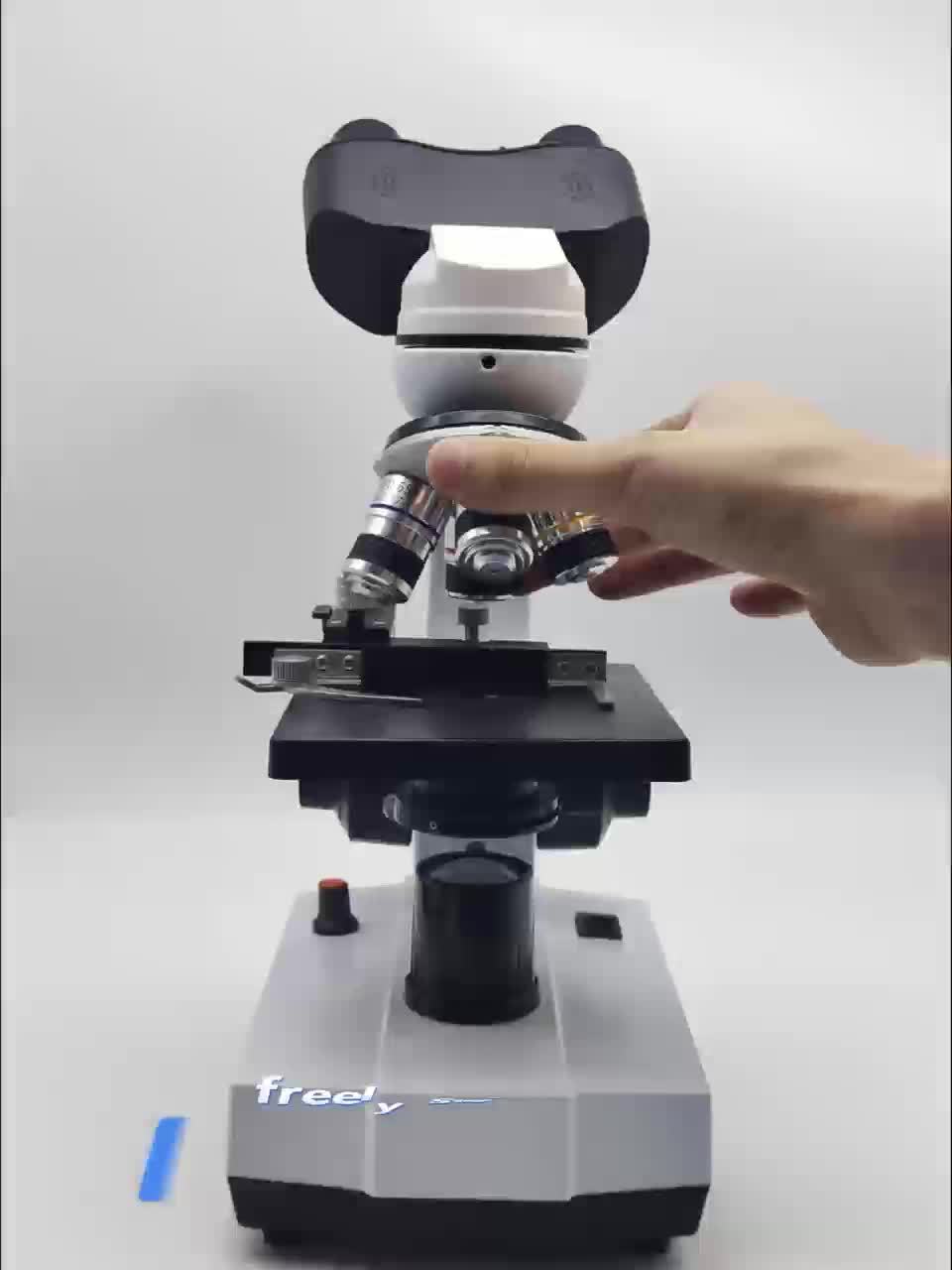 Professional Biological Optical Compound Trinocular Microscope, Upgraded 100X Objective, 40X-5000X Magnification, Upgraded Reticle And Abbe Condenser, Coaxial Coarse And Fine Focus, with Wide-Angle Eyepieces