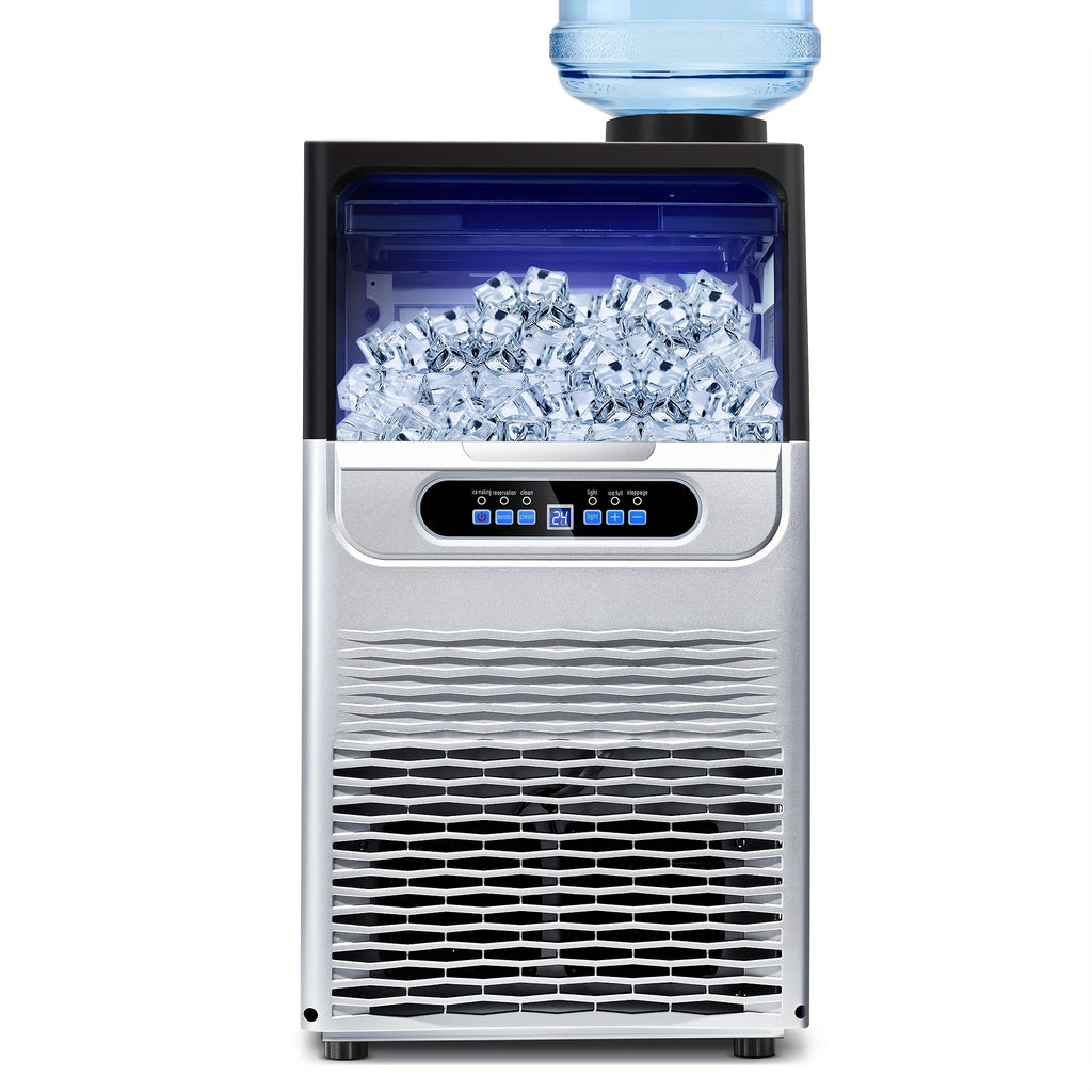 [For Home/Party/Bar] Commercial Ice Maker Machine 90LBS/24H With 22LBS Storage Bin, Freestanding/Under Counter Ice Machine For Home/Party/Bar/Restaurant