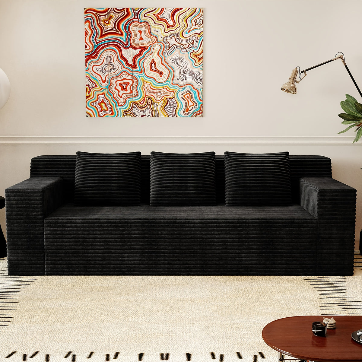 71 Inch Modern Modular Sofa, No Wooden Frame, Living Room Sofa, No Assembly Required, Comfortable Soft Cushion, Suitable For Living Room, Bedroom, Apartment