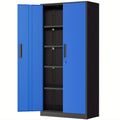 71"H Metal Storage Lockers with Locking Doors And 4 Adjustable Shelves for Hallway, Home Office, Garage, Entrance Hall Storage Cabinet