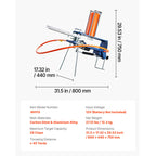 Clay Target Thrower VEVOR Automatic Pigeon Launcher, 28 or 50-Clay Capacity for 45-Yard Training