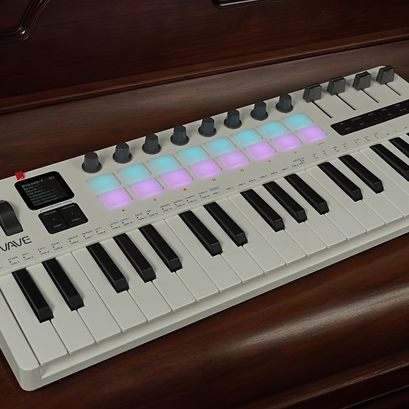 M-VAVE SMK37PRO Professional MIDI Keyboard with 37 Keys, Wireless for Music Composition And Synthesis