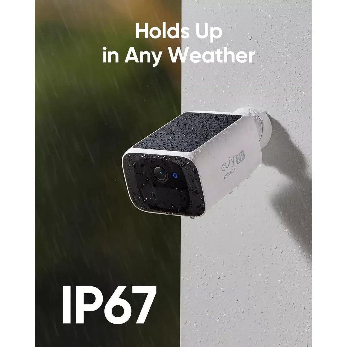 eufy Security SoloCam S220, Solar Security Camera, Wireless Outdoor Camera, Continuous Power, 2K Resolution, Wireless, 2.4 GHz Wi-Fi, No Monthly Fee, HomeBase 3 Compatible (Refurbished)