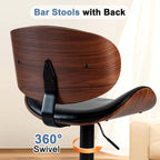 2pcs Or 4pcs for Bar Stool Set with Adjustable Height, PU Leather Seat Cushion, Ergonomic Backrest, Footrest, And Non-Slip Rubber Base, Perfect for Bars And Home Kitchen Islands