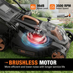 40V 16" Cordless Lawn Mower W/ 4.0Ah Battery, Brushless Motor, 6 Position Height Adjustment Electric Lawn Mower, Single-Lever Height Adjustment, 2-in-1 Mulch & Bag, Foldable Handle for Easy Storage