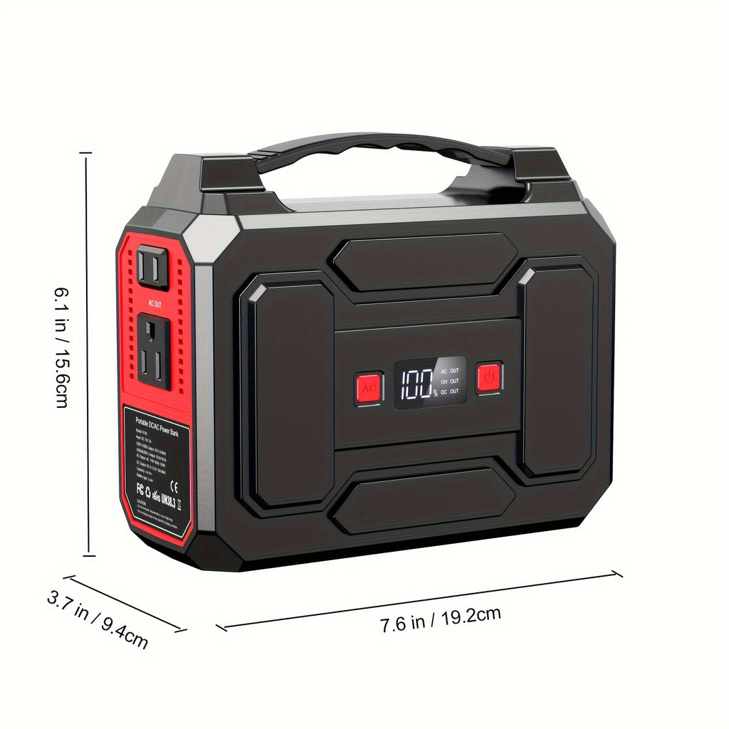 [Outdoor Camping Easter Gif] 100W 146Wh Portable Power Station Solar Generator with Foldable Solar Panel Charger, Laptop Phone Backup Battery Power Bank with AC, DC USB USB-C Output And LED Light for Outdoor Camping Traveling Adventure RV Trip Home Emerge
