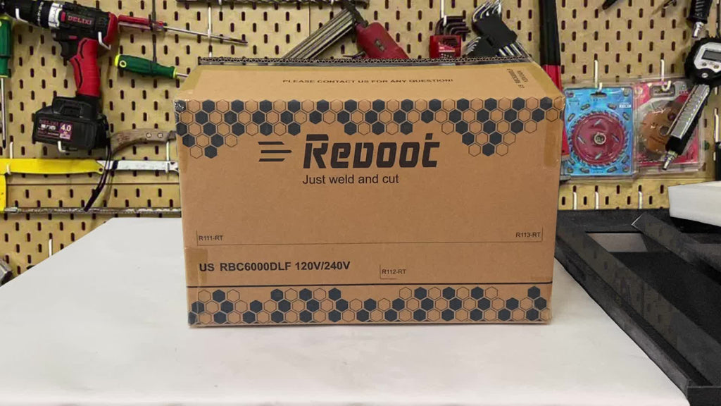 Reboot Plasma Cutter Non-High Frequency Non-Touch Pilot Arc, 120V/240V Dual Voltage, 1 Inch Max Cut 5/8 Inch Clean Cut, Mesh Cutting, 2T/4T, Large LED Display for Beginners