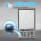 WANAI Mini Fridge Cooler 125Cans Beverage Refrigerator Glass Door Beverage Cooler for Beers Wine Juicer Cooler Adjustable Shelves LED Lights for Home, Office Or Bar
