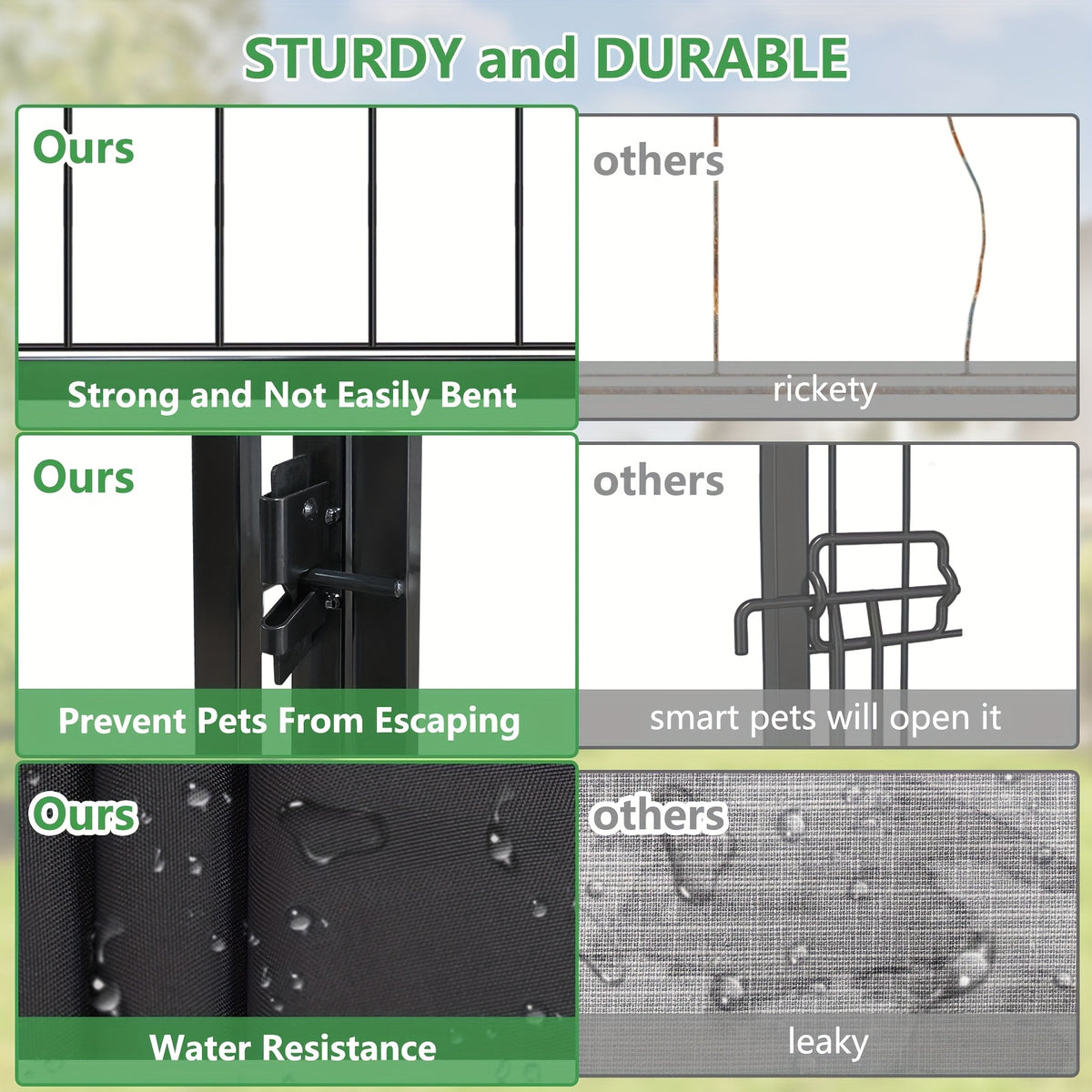 Sturdy Canine Crate, Metallic Animal Shelter And Outdoor Pet Area Featuring a Canopy, Food Dish, Secure Locking Gate, Easy Setup, Perfect for Dogs, Felines, Chickens, And Ducks, Without Battery
