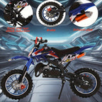 Gas Dirt Bike 49CC 2-stroke Off-road Vehicle, Mini Bike Gas Powered Motorcycle Off-road Race, Off-road Mini Motorcycle, Gas Off-road Motorcycle Go Kart, Gas Off-road Vehicle with A Load Capacity Of 300 Pounds Dirt Bike