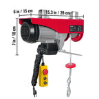 VEVOR 880lbs Electric Hoist with 14 FT Wired Remote Control, Electric Hoist 120 Volt with 20-40 FT Lifting Height for Garage Warehouse Factory
