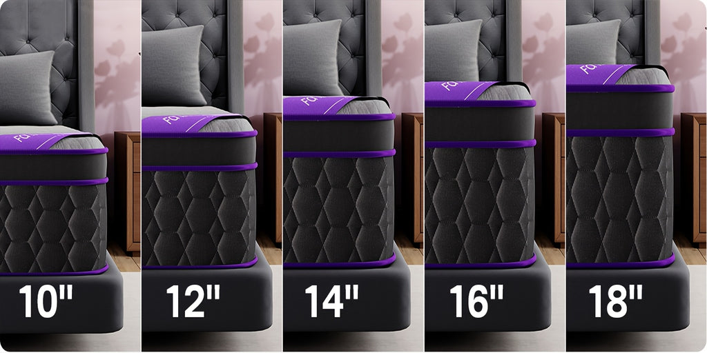 10In/12In/14In Twin, Full, Queen, King, Mattress Memory Foam And Spring, Hybrid Mattress, Medium Firmness, Lumbar Support, for Home Rooms Hotels, Boxed