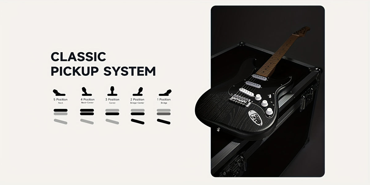 Full Size 39 Inch Electric Guitar Kit Solid Body, for Beginner, with Amplifier, Bag, Capo, Strap, String, Tuner, Picks DST-80