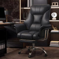 Executive Leather Office Chair, Comfy Desk Chair with Lumbar Support, Adjustable Height And Tilt, Rolling Swivel Chair, an Ergonomic Computer Chair