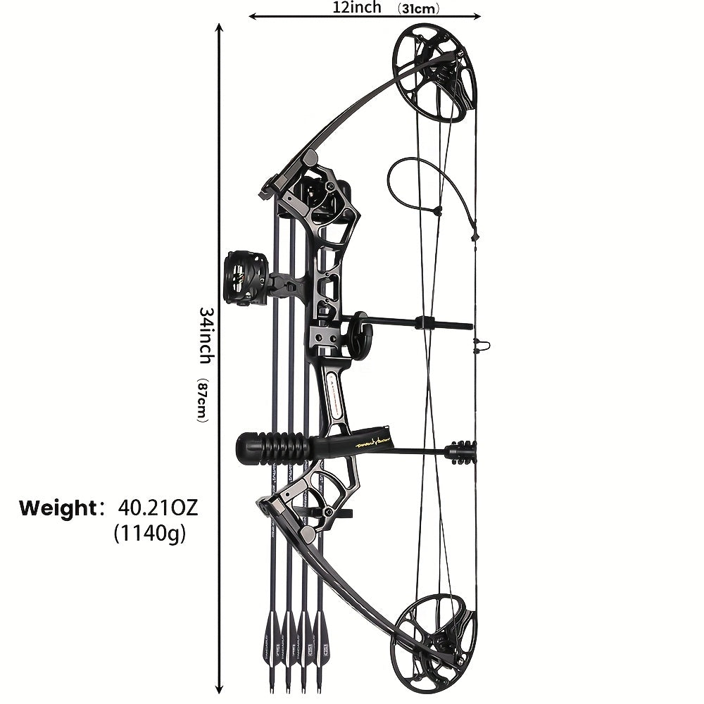 Ready-to-Use Archery Compound Bow Set for Adults and Teens, 25"-31" Draw Length, 0-70 Lbs Adjustable Draw Weight, Up to 320 Fps, Lightweight P3 Design, New 2026 Model