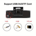 Merry Christmas Single Din Car Stereo with 9.5 Inch Vertical Detachable Touch Screen Car Radio with FM Radio Mirror Link TF/USB/AUX Input and Backup Camera