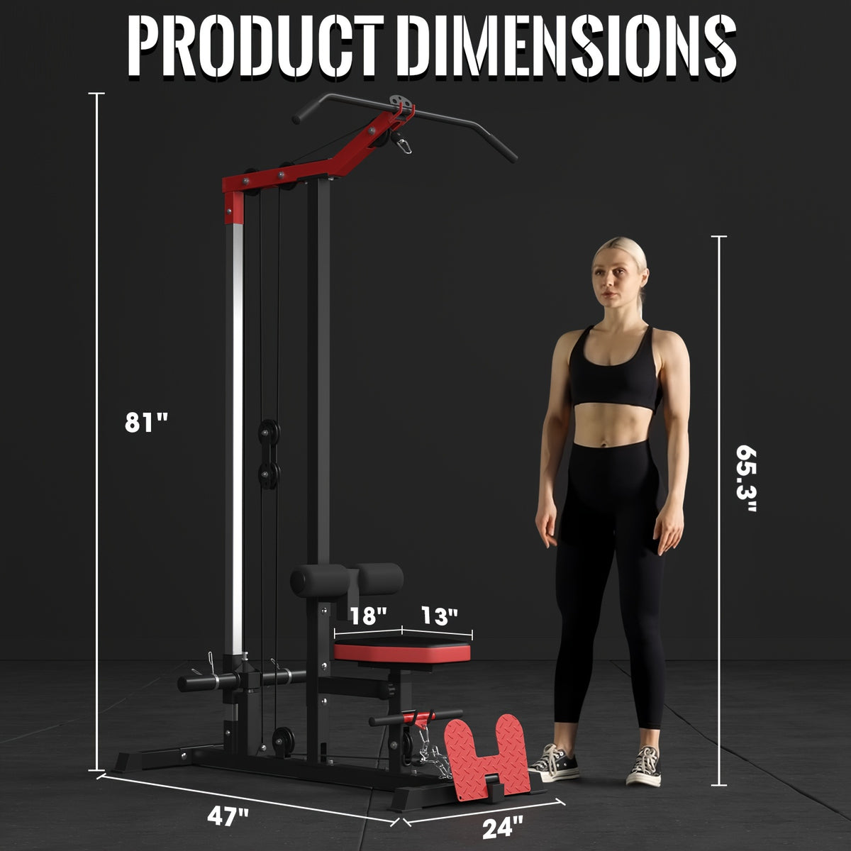 Multi-Station Home Gym, ORMAISE G2 Lat Pulldown and Low Row Trainer for Home Strength Workouts