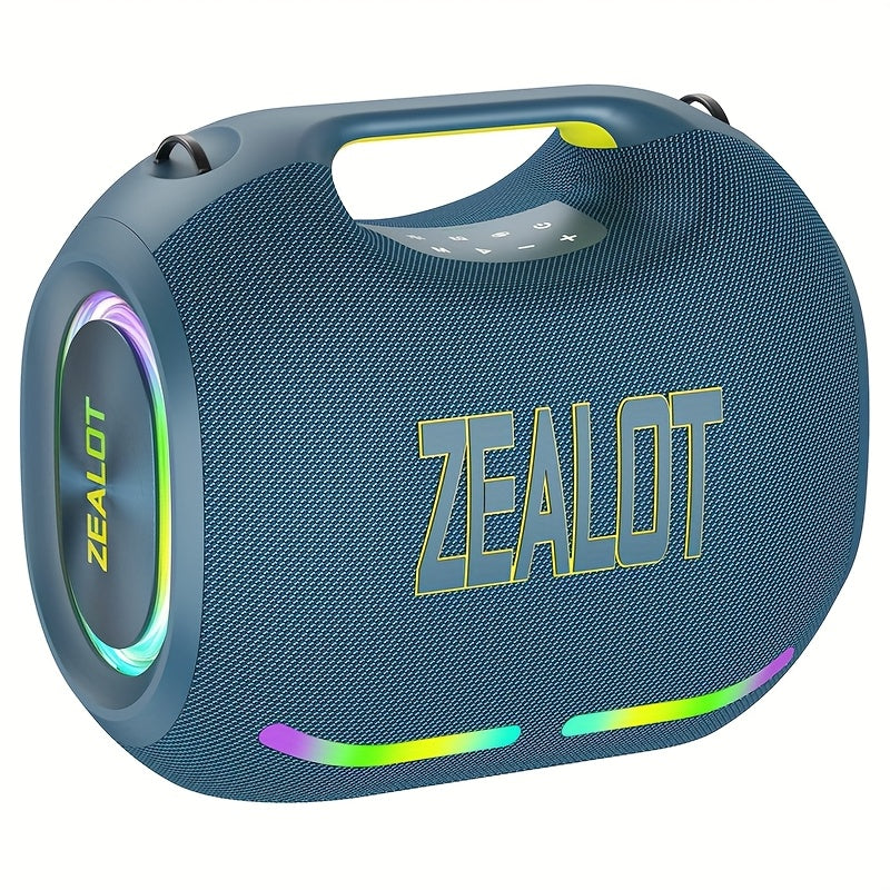 ZEALOT ZE21 250W High-power Wireless Speaker, Portable for Outdoor Use, with 5 Speakers, Built-in 48000mAh Battery, RGB Color Lights, Compatible with SD/USB/AUX/supports Two Serial Speakers, Hands-free Calling, Supports Mobile/tablet/TV/computer