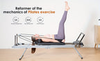SogesPower Pilates Reformer Machine for Home Gym Workout, Foldable Pilates Equipment with High Strength Alloy Springs for Beginners, Up to 330lbs Weight Capacity