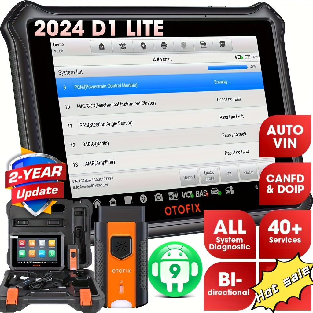 OTOFIX D1 Lite - Wireless Diagnostic OBD2 Scanner - Car Code Reader - Doip CAN FD BUS - Car Diagnostic Scanner - 2 Years Free Update