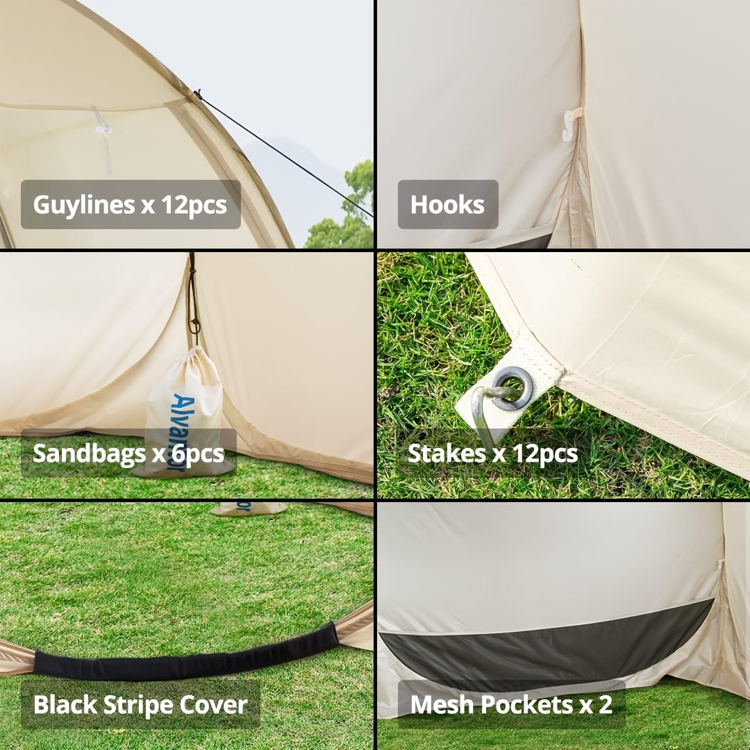 Pop Up Canopy Tent - Vendor Booth Event Tent - Pop Up Canopy for Commercial Activity - Camping Gazebos - Beige
