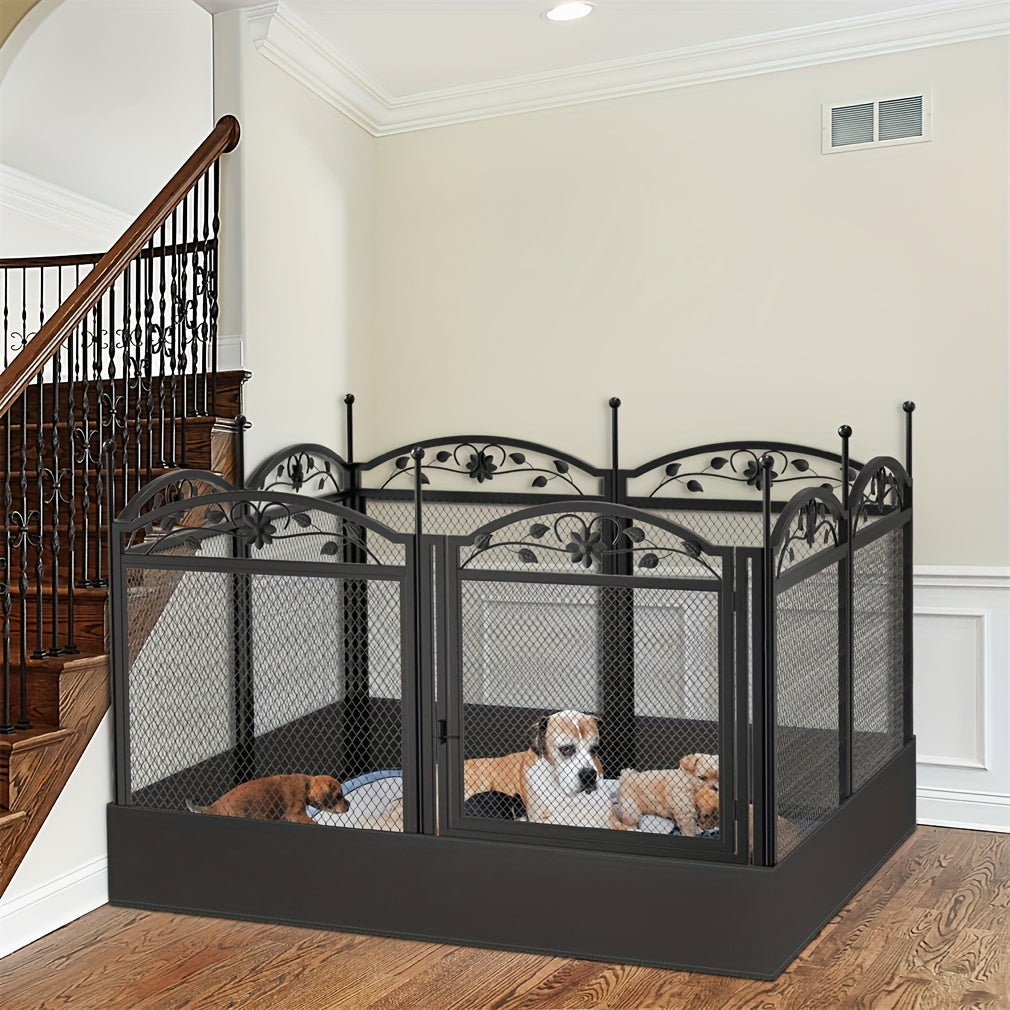 Large Dog Pet Playpen Cage Heavy Duty Metal Enclosure Fence with Waterproof Pad