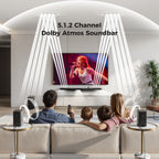 ULTIMEA 5.1.2Ch Sound Bar with Atmos, Surround Sound System for TV with 2 Surround Speakers, Sound Bar for Smart TV, Soundbar for Home Theater, Wireless 5.4, EARC, Skywave F40 (2025 Model)