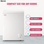 WANAI Chest Freezer Mini Small Deep Freezer Apartment Dorm Freezers with 7 Temp Control Fast Cooling Portable for Home Office Business Dorm