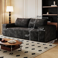 Boneless Sofas for Living Room, 71" Modern 2-Seater Sofa with Deep Seat, Comfy Cloud Sofa with Corduroy Fabric, No Assembly Couch, Loveseat Sofa for Bedroom, Dorm