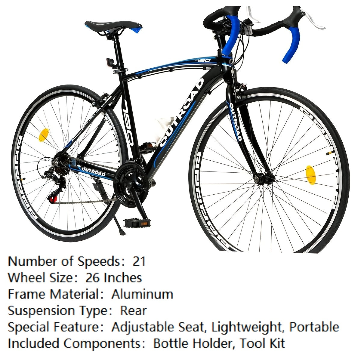 Road Bike 14-21Speed 700C Wheel with Light Aluminum Alloy Frame Commuter Bicycle with Dual Disc/V Brakes for Women And Men