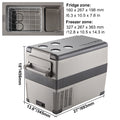 VEVOR 12 Volt Refrigerator 45L (48qt) Fast Cooling Portable Freezer (-468) Car Fridge with 12/24v DC & 110-240v AC for Travel, Camping and Home Use, 48 Quart, Black
