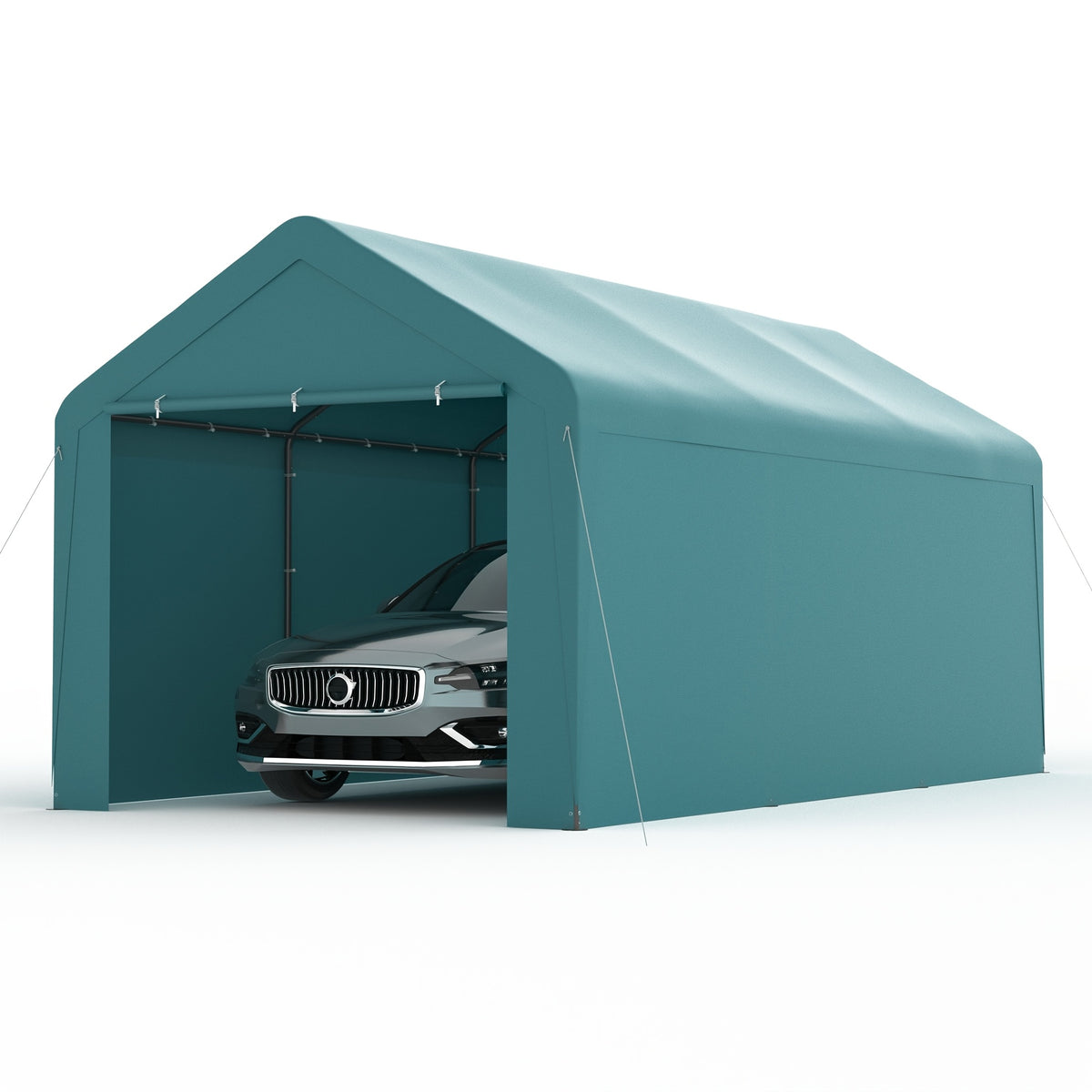 Carport 10X20 Ft Canopy Steel Canopy Storage Shed, Portable Garage Party Tent, Portable Garage with Removable Sidewalls And Doors All-Season Tarp for Carport, Parties, Weddings