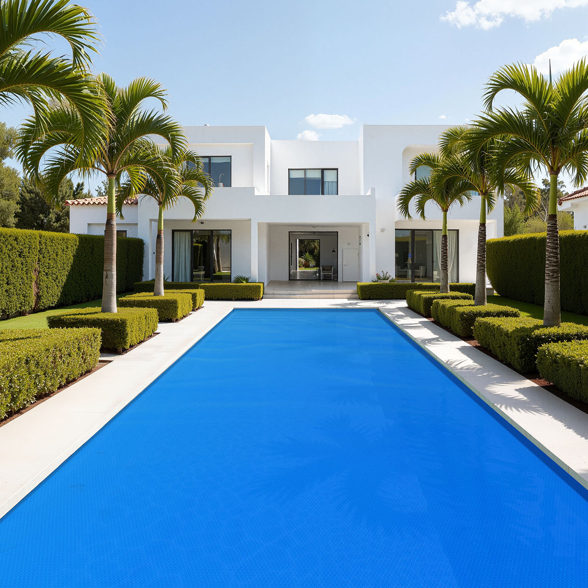 VEVOR Solar Pool Cover, 36 x 16 ft / 36 x 18 ft Rectangle Pool Bubble Cover, 12 Mil / 8 Mil Pools Solar Blanket with Bubble & PE Material, Daytime Heat Absorption, Nighttime Heat Retention, Heat Retaining Solars Covers, Blue