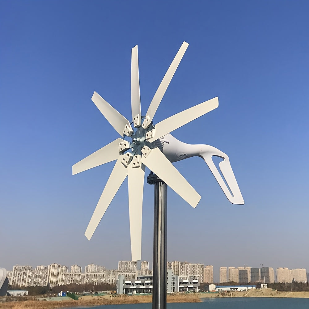 1000W Windmill 12V 24V Wind Turbine Generator with MPPT Controller 8 Blade Complete Power Supply System Kit Electric Generator Free Energy Home Appliance Electric Generator Camping