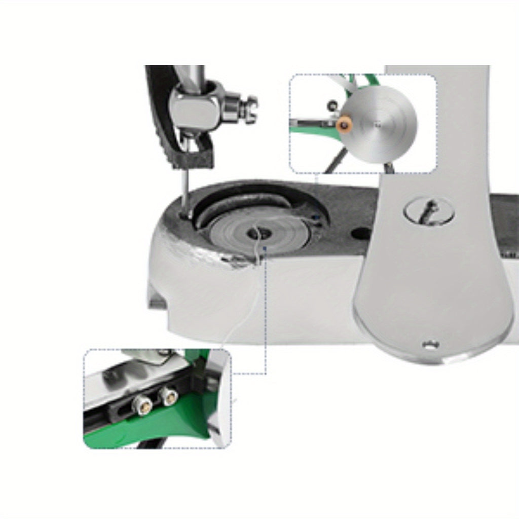 Manual Faux Leather Sewing Machine with 360° Rotating Foot - Heavy-Duty Portable Sewer Suitable for Leather, Shoe & DIY Projects, Compact Manual Operation, Easy Assembly, Durable Aluminum Alloy (for home, Clothing Factories)