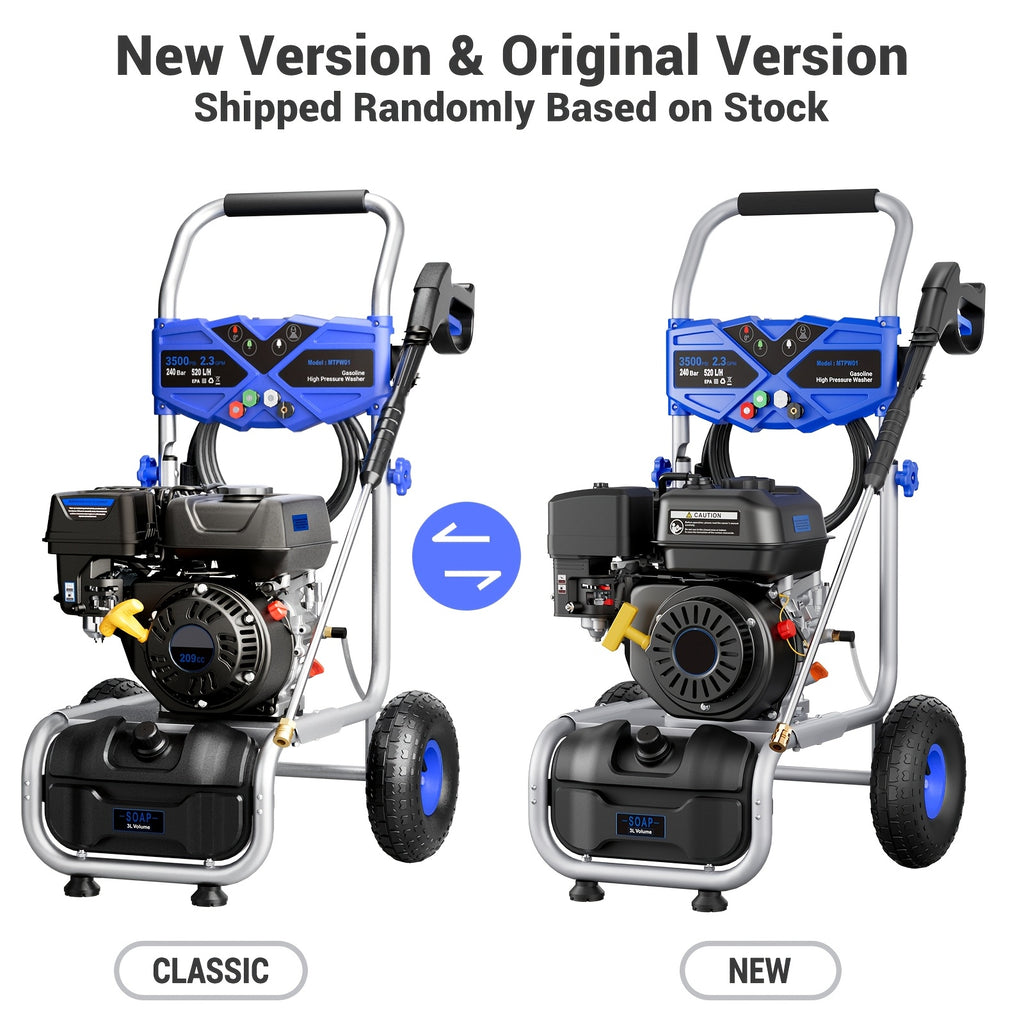 3500PSI Pressure Washer -2.3GPM 212CC Gasoline Washer with 25ft Hose And 4 Quick-Connect Multi-Angle Nozzle, Courtyard Car High-pressure Washer, Perfect for Cleaning Outdoor Surfaces, Roads, And Walls