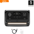 ECOFLOW 268Wh River 3 Plus 270 Portable Power Station, LiFePO4 Battery Solar Generator, 3 Up To 1200W AC Outlets, <10 MS UPS, Expandable To 840Wh, <30 DB Quiet, 1Hr Fast AC Charge