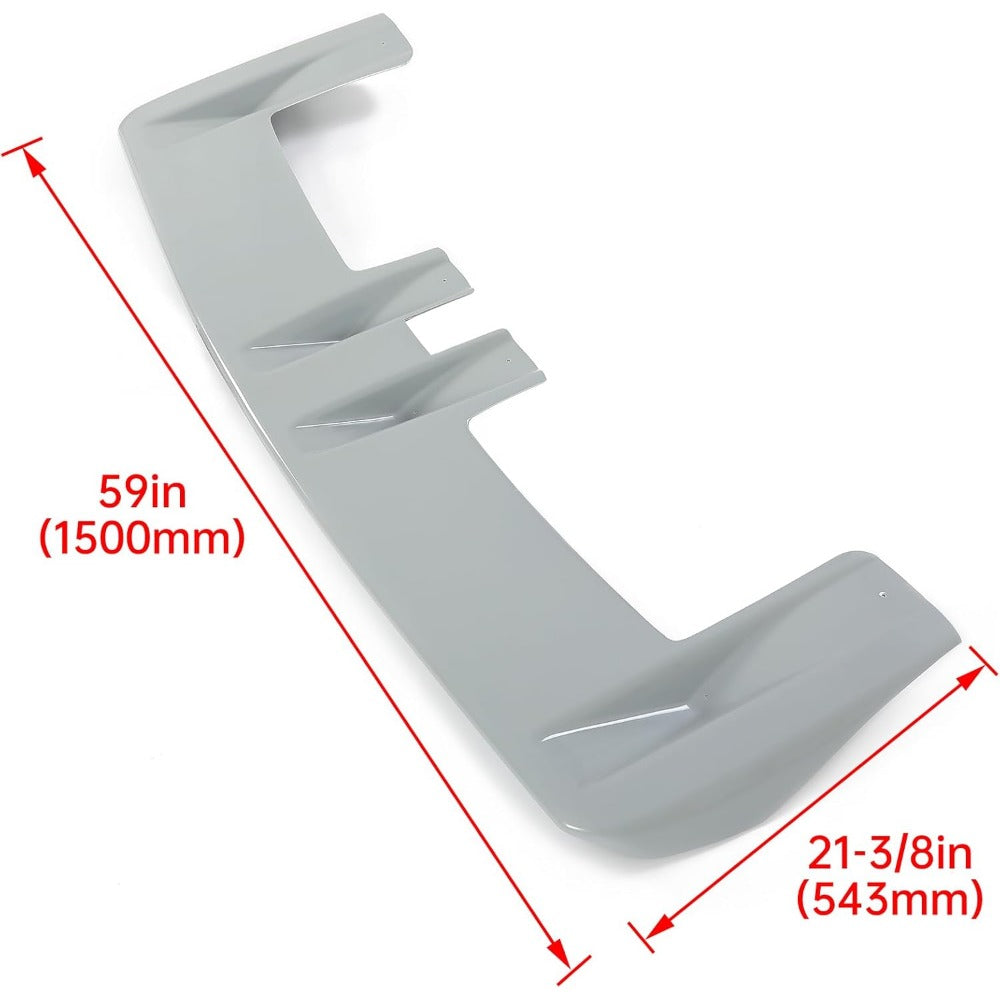 Cab Sun Visor Compatible with 1999-2016 Ford F-250 F-350 F-450 F-550 Super Duty ABS Plastic Gray