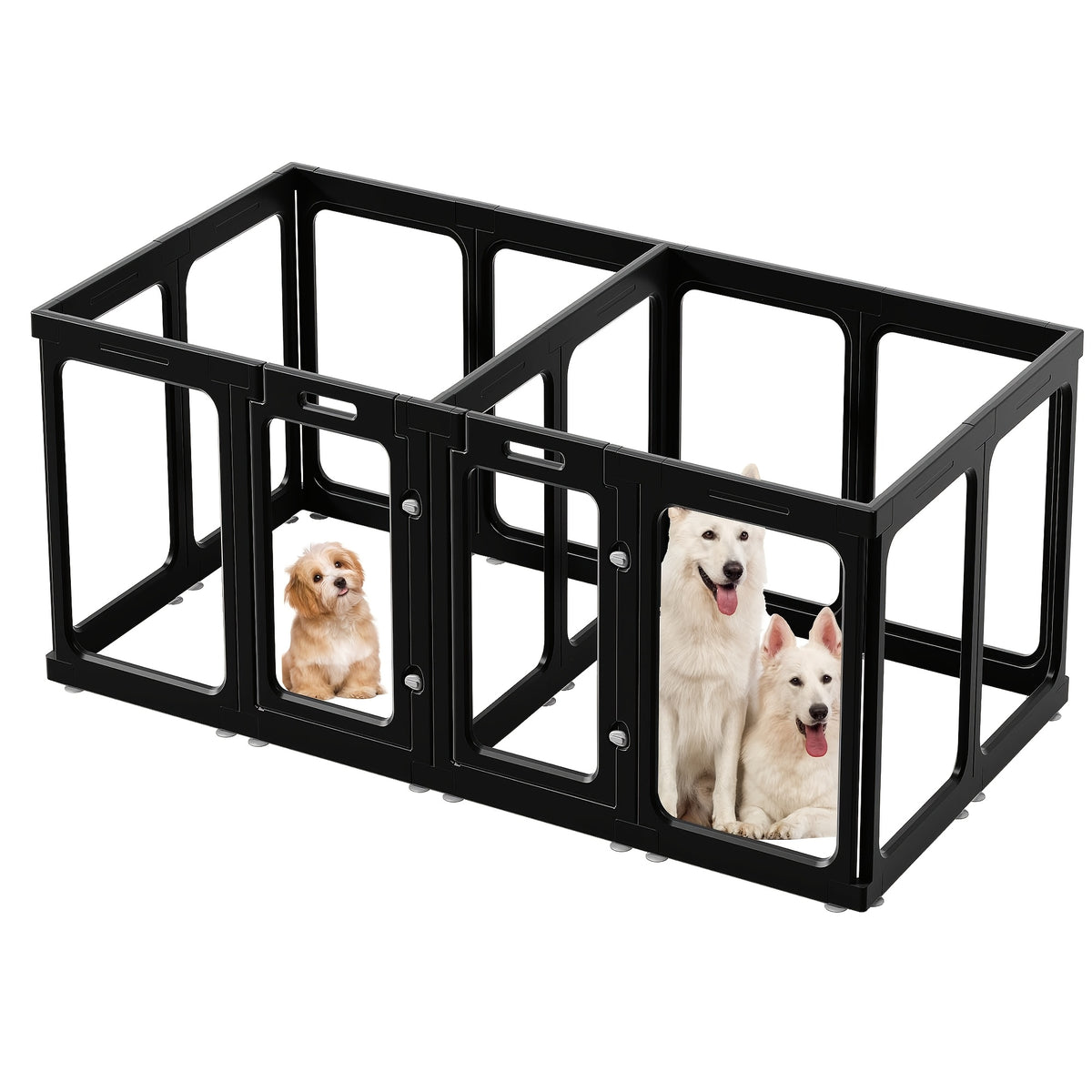 [Acrylic Pet Playpen] Clear Acrylic Dog Playpen With Door, For Puppy Cat Rabbit Transparent Pet Pen, Indoor Dog Playpen, Dog Fence, Easy Assembly And Cleaning Dog Pen For Small To Medium Dogs
