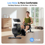 Row Machine with Comfortable Seat, Quiet Rowing Machines for Home, Magnetic Rower with 16-Level Resistance & 350LB Weight Capacity, Support Tablet Holder, Foldable Rowing Machine, Rowing Exercise Equipment, Rowing Machine Exercise, Cardio Workout, Indoor
