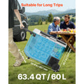 VEVOR 12 Volt Car Refrigerator Portable Freezer 63.4QT Electric Cooler for Camping