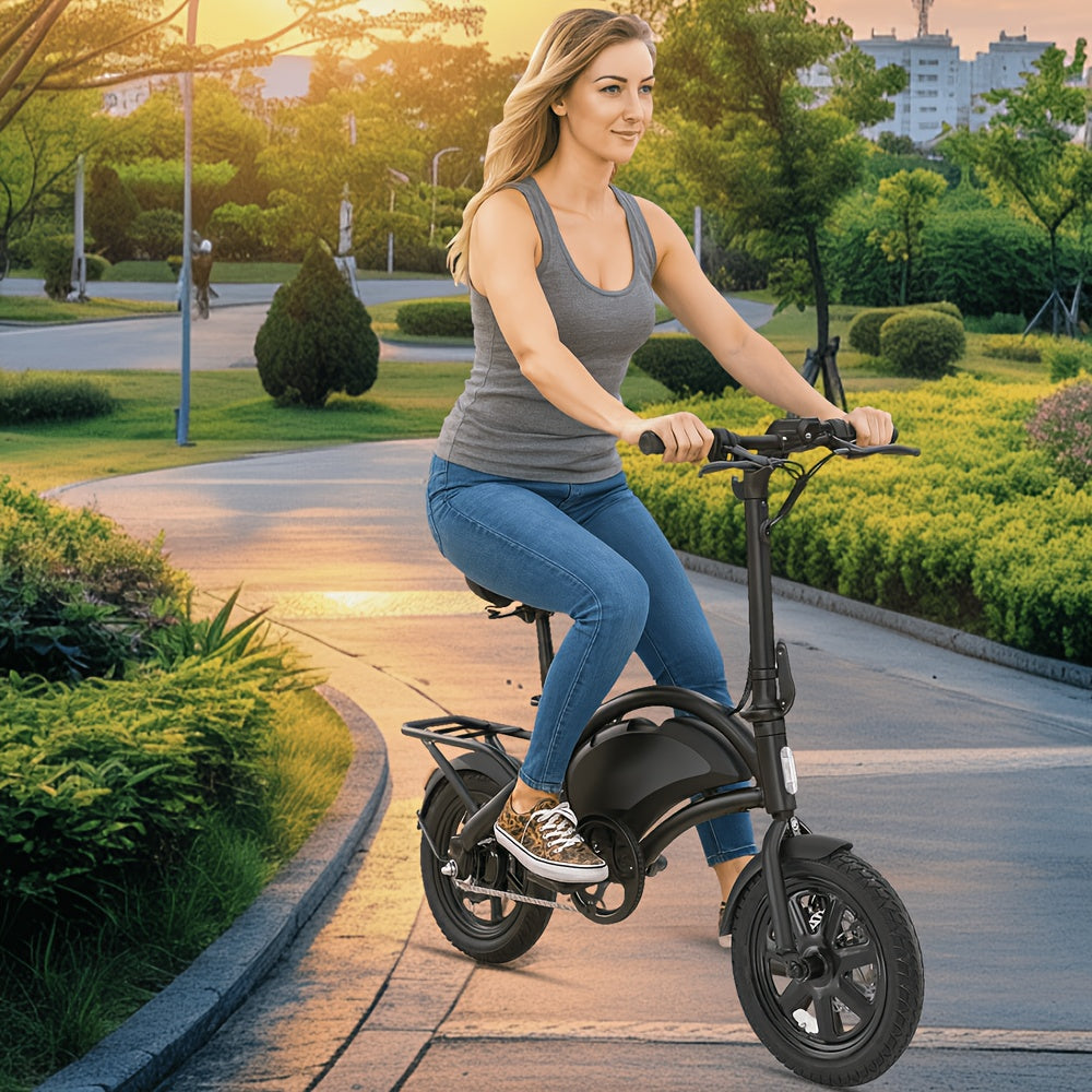Folding Electric Bike for Adults, D3Fmini 14-Inch Commuter E-Bike with LCD Display and 350W Motor