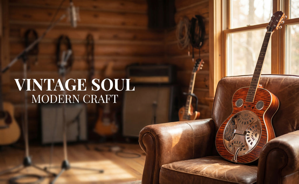 Acoustic Resonator Guitar Full Size 40 Inch Steel String, Beginner Acoustic Guitar Kit With Strap Capo Picks Wrench, Country Bluegrass Folk Blues Slide Fingerpicking Right Handed, Spruce Top Amber Orange Holiday Birthday Gift Musical Instrument