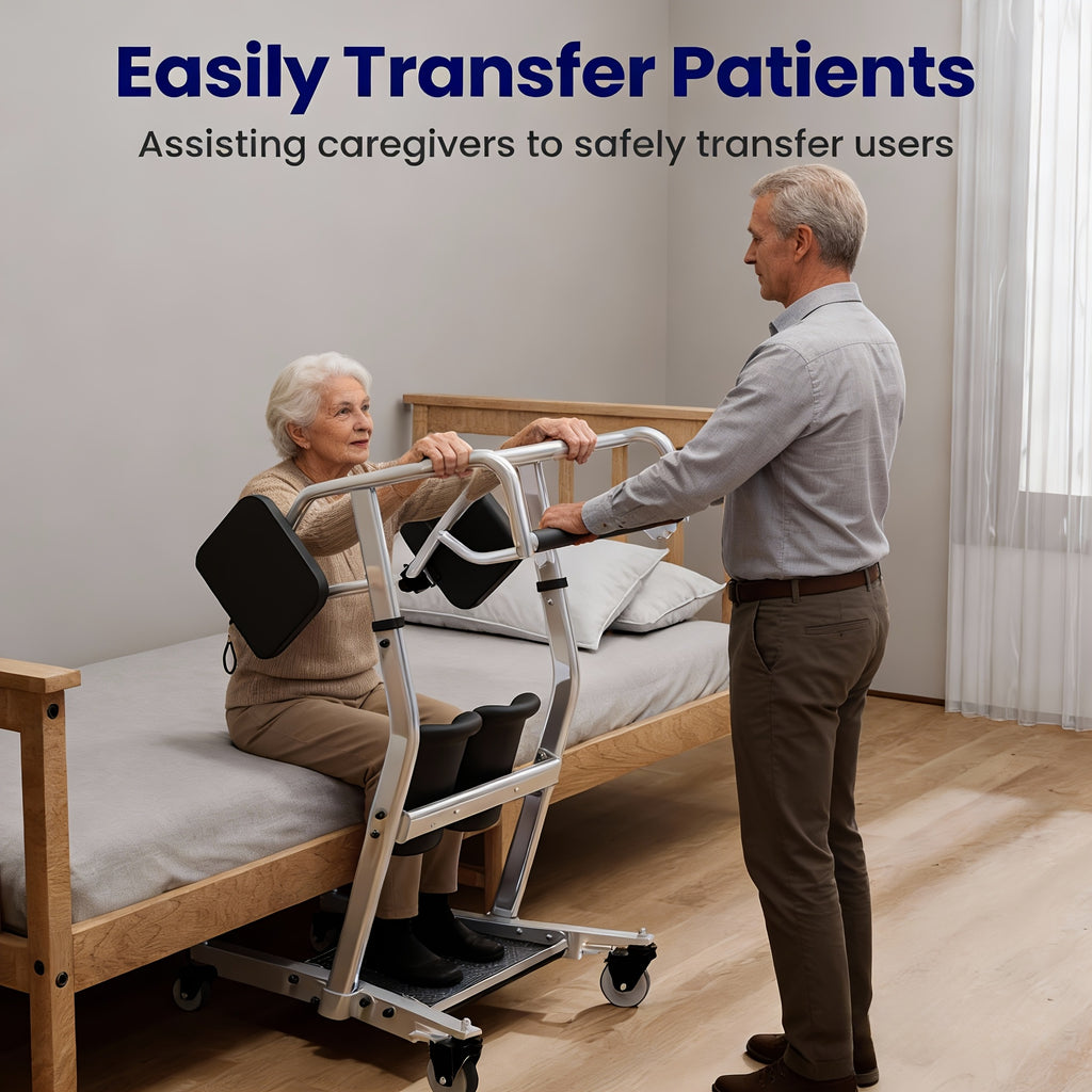 Sit to Stand Lift, Stand Assist Lift for Elderly, Patient Transport Unit, Stand Lift Assistance for Muscle Building & Fall Prevention, Standing Transfer Device for Home Care Use