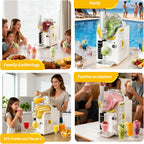 [2-In-1 Ice Cream Maker] BAOTREE 2-In-1 Ice Cream Maker Slushie Machine for Home, 88Oz Frozen Drink Maker with Rapid-Freezing Technology No Ice Needed, Self-Cleaning Soft Serve Machine with 5 Presets for Milkshake Margarita Frappes