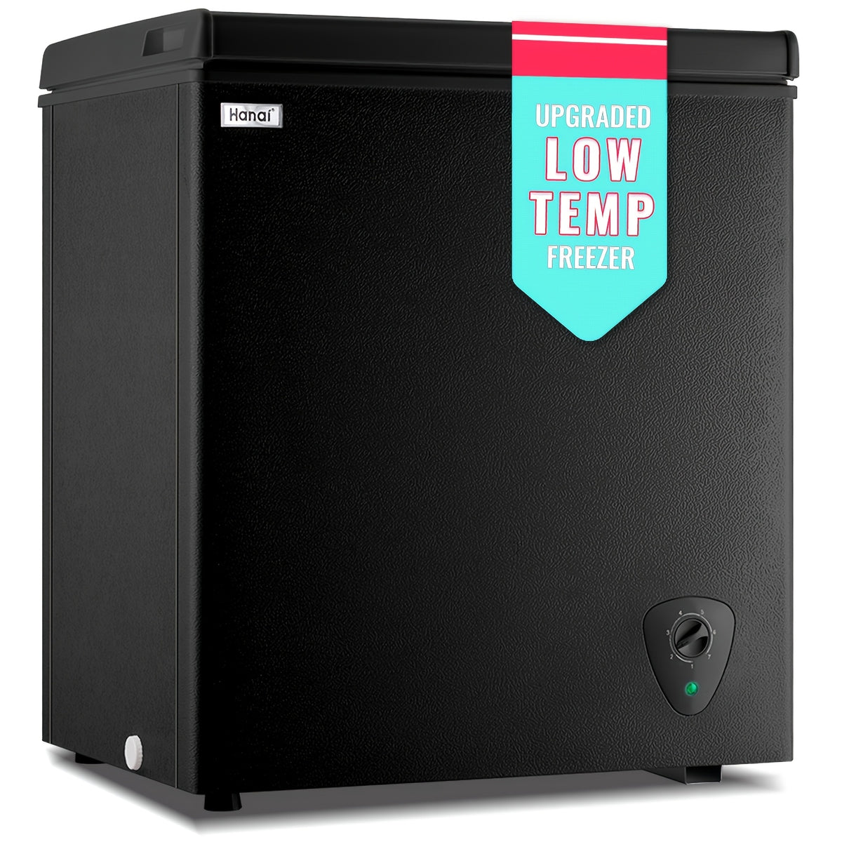 Chest Freezer WANAI 5.0 Cu. Ft. Compact Deep Freezer with Removable Basket and Adjustable Temperature Control