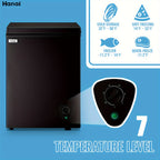 [Small Deep Freezer] WANAI Small Deep Freezer, 2.5/3.5/5.0 Cubic Feet Chest Freezer With Adjustable Temperature, Top Open Door, Removable Storage Basket For Home, Kitchen, Office, Home And Apartment, Black